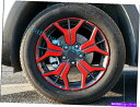 rear wheel tire cover 赤い車のハイブタイヤカバー装飾装飾ストライプステッカーKIAセルトス2020 2021のためのトリム Red Car...