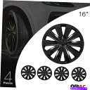 rear wheel tire cover ホイールリムカバープロテクターハブキャップabs16インチブラック4 pcs for chevy trax for chevy trax Wheel Rim Cover Protector Hub Caps ABS 16” Black 4 Pcs Classic For Chevy Trax(2)