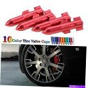 rear wheel tire cover 4PCSレッドカーバイクタイヤバルブステムキャップアルミニウムロケットエアカバータイヤリムホイール 4PCS Red...