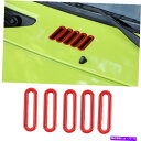 エンジンカバー Red ABSフロントエンジンフード吸気エアインレットベントカバースズキジミニー2019-2020 Red ABS Front Engine Hood Intake Air Inlet Vent Cover For Suzuki Jimny 2019-2020