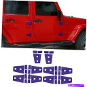 エンジンカバー ジープラングラーJK 07-17紫色のアクセサリーのフードヒンジとドアヒンジカバートリム Hood Hinge ＆ Door Hinge Cover Trim for Jeep Wrangler JK 07-17 Purple Accessories