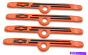 エンジンカバー Proform 141-782エンジンバルブカバーホールドダウンクランプSB Chevyのオレンジ色 Proform 141-782 Engine Valve Cover Holdown Clamps Orange For SB Chevy NEW(2)