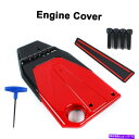 エンジンカバー 18-20第10世代Honda Accord Red and Black Fiberスタイルのエンジンバルブカバー新しい For 18-20 10th Gen Honda Accord Red and Black Fiber Style Engine Valve Cover New(2)