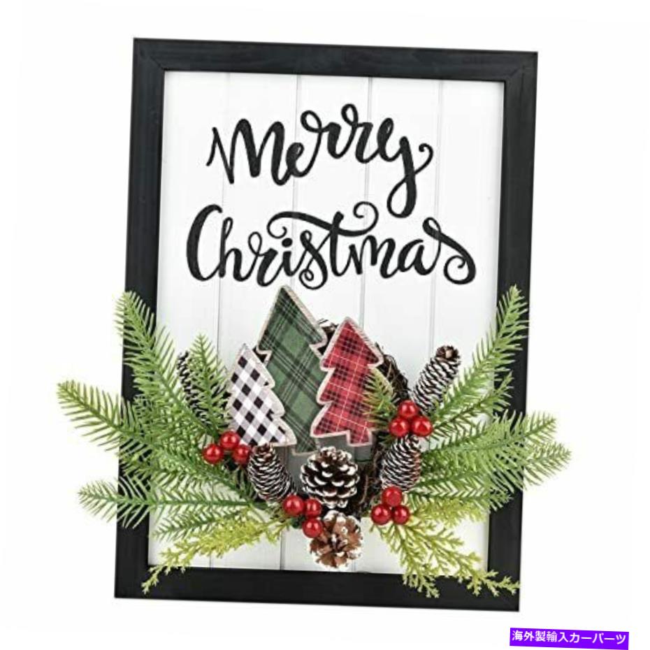 ガルウィング Dearhouse17inchクリスマス木製吊り下げ式クリスマスの壁の装飾玄関 DearHouse 17Inch Christmas Wooden Hanging Christmas Wall Decor Front Door