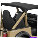 幌 Jeep Wrangler 87-91 Bestopビキニストラップレスタルガスタイルブラッククラッシュソフトトップ For Jeep Wrangler 87-91 Bestop Bikini Strapless Targa Style Black Crush Soft Top