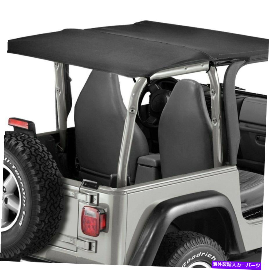 幌 Jeep Wrangler 03-06 Bestopヘッダービキニサファリスタイルブラックソフトトップ For Jeep Wrangler 03-06 Bestop Header Bikini Safari Style Black Soft Top