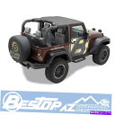 幌 '10 -'18ジープラングラーJKブラックダイヤモンド52586-35のBestopヘッダービキニ Bestop Header Bikini For '10-'18 Jeep Wrangler JK Black Diamond 52586-35