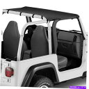 幌 Jeep Wrangler 97-02 Bestopヘッダービキニタルガスタイルブラックデニムソフトトップ For Jeep Wrangler 97-02 Bestop Header Bikini Targa Style Black Denim Soft Top