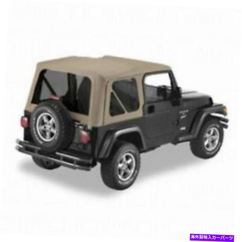 幌 舗装終了51197-33ソフトトップw/ティントウィンドウダークタン97-06ラングラーTJ Pavement Ends 51197-33 Soft Top w/Tinted Windows Dark Tan For 97-06 Wrangler TJ