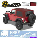 幌 Bestop SuperTop NXソフトトップ - 07-18のレッドペッパーツィルジープラングラーJK 2ドア Bestop Supertop NX Soft Top - Red Pepper Twill For 07-18 Jeep Wrangler JK 2 Door