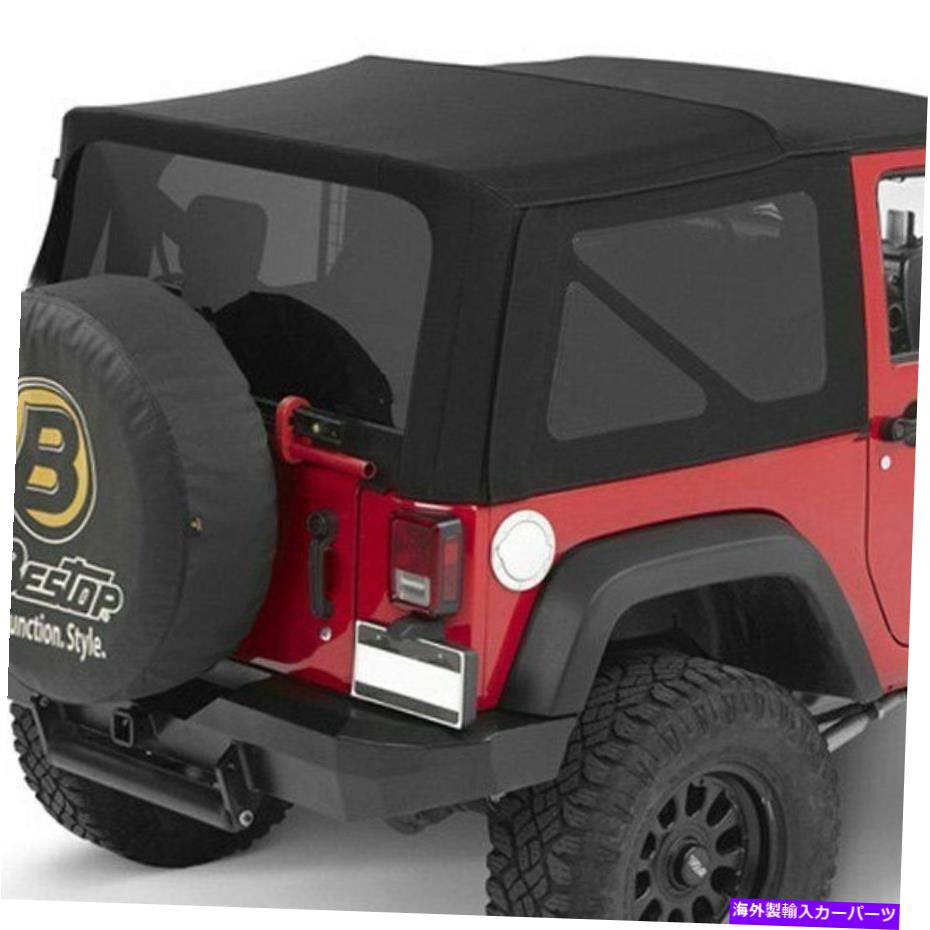 幌 Jeep Wrangler JK 18 Bestopは、ファクトリーハードウェア用のブラックソフトトップを交換します For Jeep Wrangler JK 18 Bestop Replace-a-Top Black Soft Top for Factory Hardware