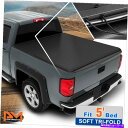 幌 16-21トヨタタコマ5 'フリートサイドベッドのビニールソフトトップトライフォールドトノーカバー Vinyl Soft Top Tri-Fold Tonneau Cover for 16-21 Toyota Tacoma 5' Fleetside Bed