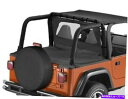 幌 1997-2006ジープラングラー3ピースサマービキニ、ウィンドブレーカー、トノーキットブラック 1997-2006 Jeep Wrangler 3 Piece Summer Bikini, Windbreaker & Tonneau Kit Black