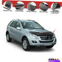 マスクブラ メルセデスML W164 2005-11フロントフードカバーマスクブラックボンネットブラプロテクター For Mercedes Ml W164 2005-11 Front Hood Cover Mask Black Bonnet Bra Protector