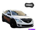 マスクブラ マツダのためのブラックブルボンネットブラのGHカーボンカーマスクカバーフロントエンドストーン Black Bull Bonnet Bra for Mazda 6 GH CARBON Car Mask Cover Front End Stone