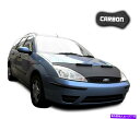 マスクブラ フォードフォーカス1カーボンボンネットカーマスクカバーフロントエンドのブラックブルフードブラジャー Black Bull Hood Bra for Ford Focus 1 CARBON Bonnet Car Mask Cover Front End