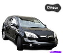 マスクブラ ホンダCR-V 3カーボンカーマスクカバーフロントエンドストーンのブラックブルボンネットブラジャー Black Bull Bonnet Bra for Honda CR-V 3 CARBON Car Mask Cover Front End Stone