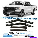 ウィンドウバイザー 2019-2022 Dodge RAM 1500クアッドキャブのレインガード換気剤シェード Rain Guards Vent Visors ...
