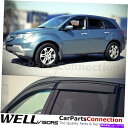 ウィンドウバイザー Wellvisorsウィンドウバイザー07-13 Acura Mdx Sun Visors Deflectors Black WellVisors Window Visors 07-13 For Acura MDX Sun Visors Deflectors Black(2)