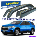 ウィンドウバイザー 2018-2022シボレートラバースシャッタープルーフのレインガード換気客員シェード Rain Guards Vent Visors Shade for 2018-2022 Chevrolet Traverse SHATTERPROOF(2)