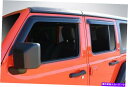 ウィンドウバイザー 2018年から2019年のジープラングラーJL Unlimitedのテープオンベントバイザー Tape-On Vent Visors for 2018 - 2019 Jeep Wrangler JL Unlimited(2)