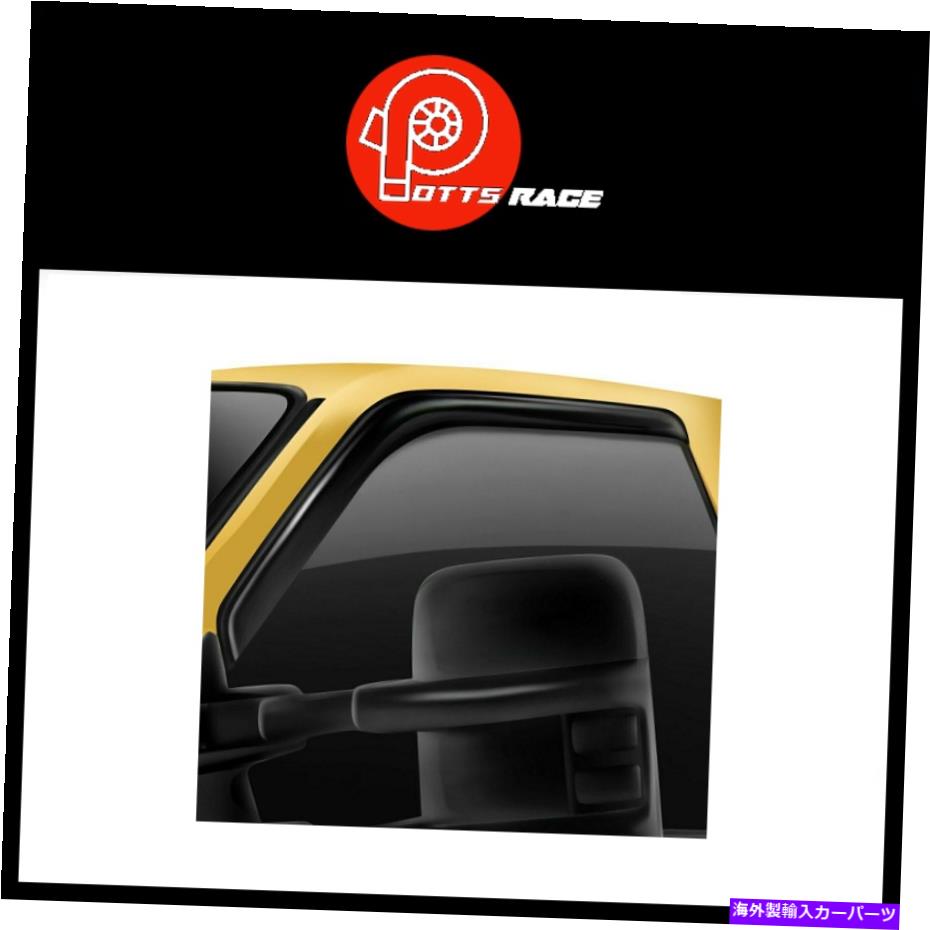 ウィンドウバイザー 頑丈なリッジ11349.11マットブラックフロントウィンドウディフレクターはジープJK 2 drに適合します Rugged Ridge 11349.11 Matte Black Front Window Deflectors Fits Jeep JK 2 Dr