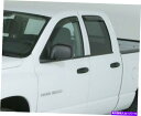 ウィンドウバイザー 2002年から2008年のダッジRAM 1500クアッドキャブのチャネル換気バイザー In-Channel Vent Visors for ...