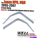 ウィンドウバイザー Wellvisors In-Channel Window Visors Deflectors 2pcs for isuzu npr nqr 1995-2007 Wellvisors In-Channel Window Visors Deflectors 2Pcs For Isuzu NPR NQR 1995-2007(2)