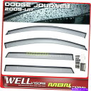 ウィンドウバイザー Wellvisors Rain Sun Wind Deflectors Dodge Journey09-20ウィンドウバイザーブラック Wellvisors Rain Sun Wind Deflectors Dodge Journey 09-20 Window Visors Black(2)