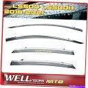 ウィンドウバイザー Lexus LS500 LS500H 2018-2022 Chrome TrimのWellvisorsサイドウィンドウ偏向者 WellVisors Side Window Deflectors For Lexus LS500 LS500h 2018-2022 Chrome Trim(2)