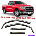 ウィンドウバイザー 2019-2022 Dodge RAM 1500クアッドキャブインチャネルのVoron Glass Window Vidor Voron G...