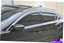 ウィンドウバイザー HIC USA 2013?2016 Acura ILXサイドウィンドウバイザーベントシェードディフレクター HIC USA 2013 to 2016 Acura ILX side window visor vent shades deflectors(2)