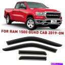 ウィンドウバイザー 2019-2022 Dodge Ram 1500クアッドキャブのVoron Glass Window Vidor Voron Glass W...
