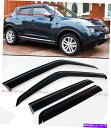 FOR 2011-17 NISSAN JUKE PREMIUM SMOKE TINTED WINDOW VISOR WEATHER RAIN GUARD SETカテゴリウィンドウバイザー状態海外直輸入品 新品発送詳細 送料無料 （※北海道、沖縄、離島は省く）商品詳細輸入商品の為、英語表記となります。Condition: NewPlacement on Vehicle: Front, Left, Rear, RightManufacturer Part Number: Rain Sun Wind Guard Deflector VisorUniversal Fitment: NoFeatures: Aerodynamic, Easy Fit, Slim-line Design, TintedMaterial: Acrylic Blend, PlasticColor: SmokeFinish: GlossBrand: UnbrandedType: Window Visor Deflector 条件：新品車両への配置：前、左、後部、右メーカー部品番号：レインサンウィンドガードデフレクターバイザーユニバーサルフィットメント：いいえ機能：空力、簡単なフィット感、スリムラインデザイン、色合い素材：アクリルブレンド、プラスチック色：煙仕上げ：光沢ブランド：ブランドなしタイプ：ウィンドウバイザーデフレクター《ご注文前にご確認ください》■海外輸入品の為、NC・NRでお願い致します。■取り付け説明書は基本的に付属しておりません。お取付に関しましては専門の業者様とご相談お願いいたします。■通常2〜4週間でのお届けを予定をしておりますが、天候、通関、国際事情により輸送便の遅延が発生する可能性や、仕入・輸送費高騰や通関診査追加等による価格のご相談の可能性もございますことご了承いただいております。■海外メーカーの注文状況次第では在庫切れの場合もございます。その場合は弊社都合にてキャンセルとなります。■配送遅延、商品違い等によってお客様に追加料金が発生した場合や取付け時に必要な加工費や追加部品等の、商品代金以外の弊社へのご請求には一切応じかねます。■弊社は海外パーツの輸入販売業のため、製品のお取り付けや加工についてのサポートは行っておりません。専門店様と解決をお願いしております。■大型商品に関しましては、配送会社の規定により個人宅への配送が困難な場合がございます。その場合は、会社や倉庫、最寄りの営業所での受け取りをお願いする場合がございます。■輸入消費税が追加課税される場合もございます。その場合はお客様側で輸入業者へ輸入消費税のお支払いのご負担をお願いする場合がございます。■商品説明文中に英語にて”保証”関する記載があっても適応はされませんのでご了承ください。■海外倉庫から到着した製品を、再度国内で検品を行い、日本郵便または佐川急便にて発送となります。■初期不良の場合は商品到着後7日以内にご連絡下さいませ。■輸入商品のためイメージ違いやご注文間違い当のお客様都合ご返品はお断りをさせていただいておりますが、弊社条件を満たしている場合はご購入金額の30％の手数料を頂いた場合に限りご返品をお受けできる場合もございます。(ご注文と同時に商品のお取り寄せが開始するため)（30％の内訳は、海外返送費用・関税・消費全負担分となります）■USパーツの輸入代行も行っておりますので、ショップに掲載されていない商品でもお探しする事が可能です。お気軽にお問い合わせ下さいませ。[輸入お取り寄せ品においてのご返品制度・保証制度等、弊社販売条件ページに詳細の記載がございますのでご覧くださいませ]&nbsp;