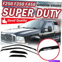 ウィンドウバイザー 99-16 Ford F250 F350 F450 Super Duty Extended Cab Window Vent Visor Gu...