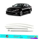ウィンドウバイザー Chrome Side Window Sun Vent Visor Rain Guards 2011-2015 Kia Optima K5 Chrome Side Window Sun Vent Visor Rain Guards for 2011-2015 KIA Optima K5(2)