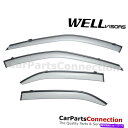ウィンドウバイザー Wellvisorsウィンドウバイザー97-01 Mitsubishi Mirage Sedan Sun Visor Deflectors WellVisors Window Visors 97-01 Mitsubishi Mirage Sedan Sun Visor Deflectors(2)