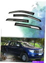 ウィンドウバイザー フォードレンジャー11-15塗装窓バイザーベントサンシェードレインガードドアバイザー用 For Ford Ranger 11-15 Painted Window Visor Vent Sun Shade Rain Guard Door Visor(2)