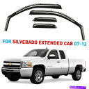ウィンドウバイザー レインガードの換気援助者シボレーシルバラード2007-2013拡張タクシー Rain Guards Vent Visors Shade fo...