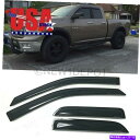 ウィンドウバイザー US 2009-2018 Dodge Ram 1500クアッドキャブウィンドウサンレインバイザーベントガードスモーク US 2009-201...