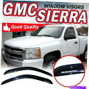 ウィンドウバイザー 07-14 GMC Sierra Standard Cab Window Viders Smoke Sun Guard Shade Defl...