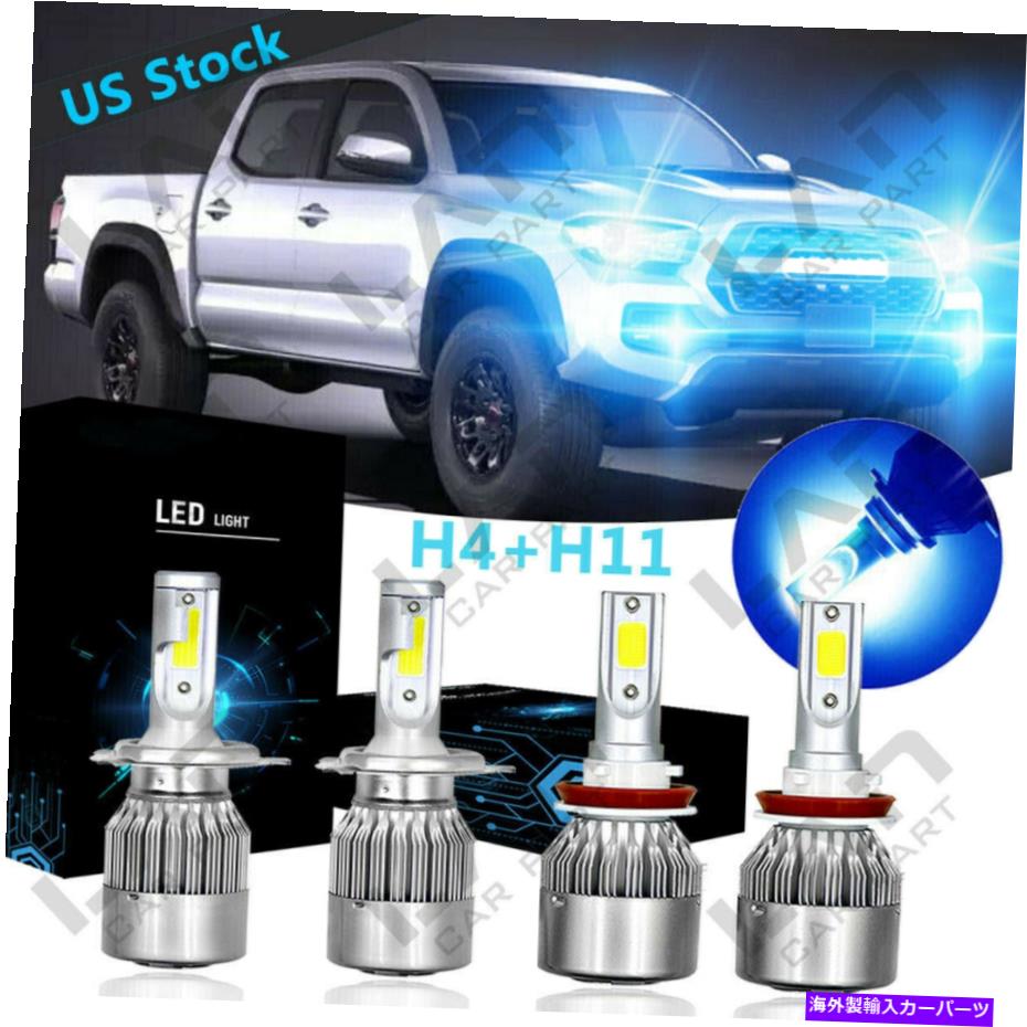 ե饤 ֥롼LEDإåɥ饤ȥե饤C6ȥ西ĥɥ2014-20182012-2015 Ice Blue LED Headlight Fog Light C6 For Toyota Tundra 2014-2018 Tacoma 2012-2015