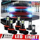 フォグライト Dodge Grand Caravan 2011 2012 2013-2019 8000KフロントLEDヘッドライト +フォグランプ For Do...