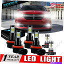 フォグライト Dodge Grand Caravan 2011 2012 2013-2019 6000KフロントLEDヘッドライト +フォグランプ For Do...