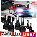 フォグライト Dodge Charger 2006-2009 Combo 8000K LEDヘッドライトHI/LOW&FOGランプ6電球用 For Dodge Charger 2006-2009 Combo 8000K LED Headlight Hi/Low & Fog Lamp 6 Bulbs(2)