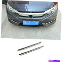 フォグライト ホンダシビック2016-2018のための光沢のあるクロムフロントフォグライトランプストリップトリム For Honda Civic 10Th 2016-2018 Glossy Chrome Front Fog Light Lamp Strip Trim(2)