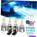 フォグライト シボレーシルバラード1500 2500 HD 2000-2006用のブルーLEDヘッドライト+フォグライトHI-LO C6 Blue LED Headlight+Fog Light Hi-Lo C6 For Chevy Silverado 1500 2500 HD 2000-2006(2)