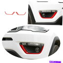フォグライト エクステリアフロントフォグライトストリップ装飾装飾トリムアブスレッドジープコンパス2017-2020 Exterior Front Fog Light Strips decor Trim ABS Red For Jeep Compass 2017-2020(2)