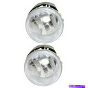 フォグライト 2011-2019のフォグライトダッジグランドキャラバンセット2本のフロントレンズとハウジング Fog Light For 2011-2019 D...