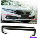 フォグライト ホンダシビックセダン2019-2021グロスブラックエクステリアフロントフォグライトカバートリム For Honda Civic Sedan 2019-2021 Gloss Black Exterior front fog light Cover Trim(2)
